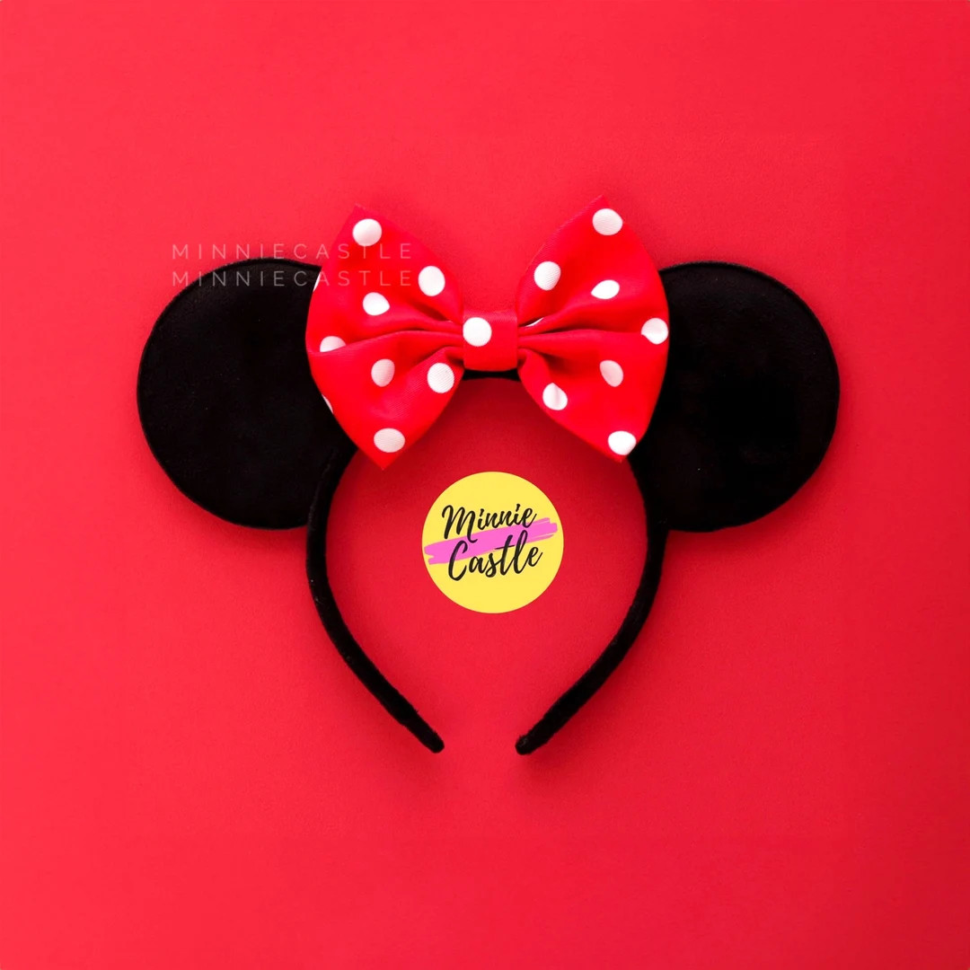 Classic Polka Dot Mouse Ears, Mickey Headband, Minnie Ears for Kids and Adults, No Glitter and Li... | Etsy (US)