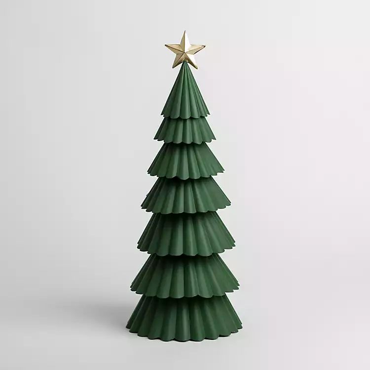 New! Green Pine Tree with Gold Star Figurine, 18in. | Kirkland's Home