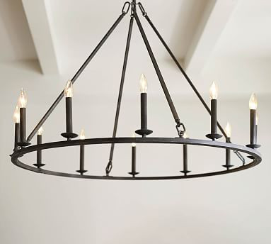 Remington Iron Round Chandelier | Pottery Barn (US)