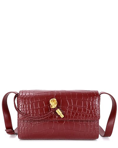 Croc-Embossed Leather Crossbody | Gilt & Gilt City