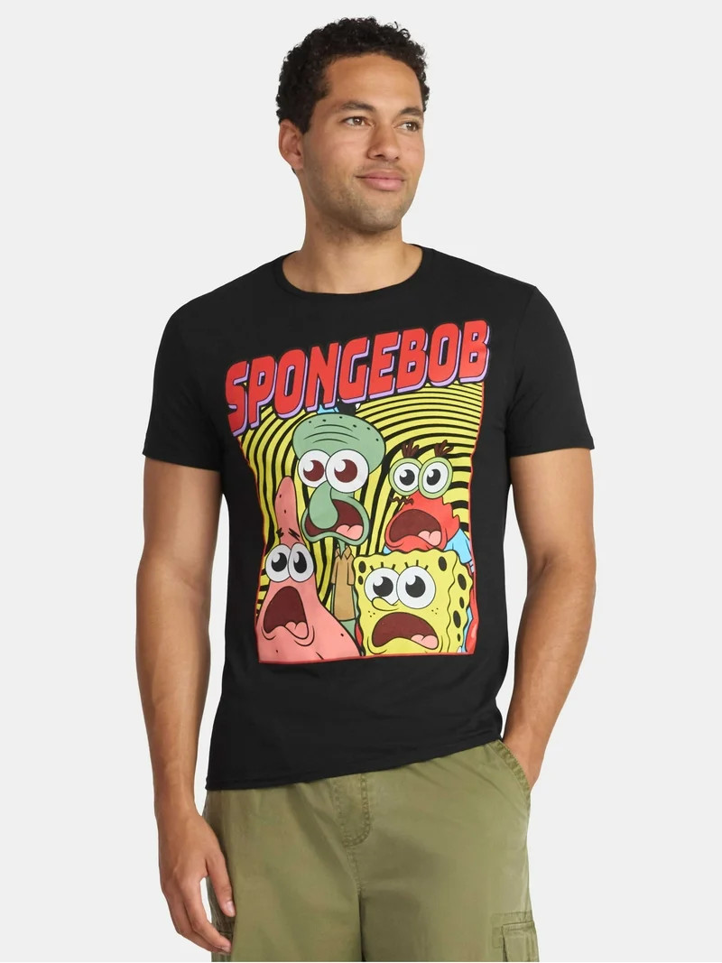 SpongeBob SquarePants Men's and Big Men's Graphic Tee with Short Sleeves, Sizes S-3XL | Walmart (US)