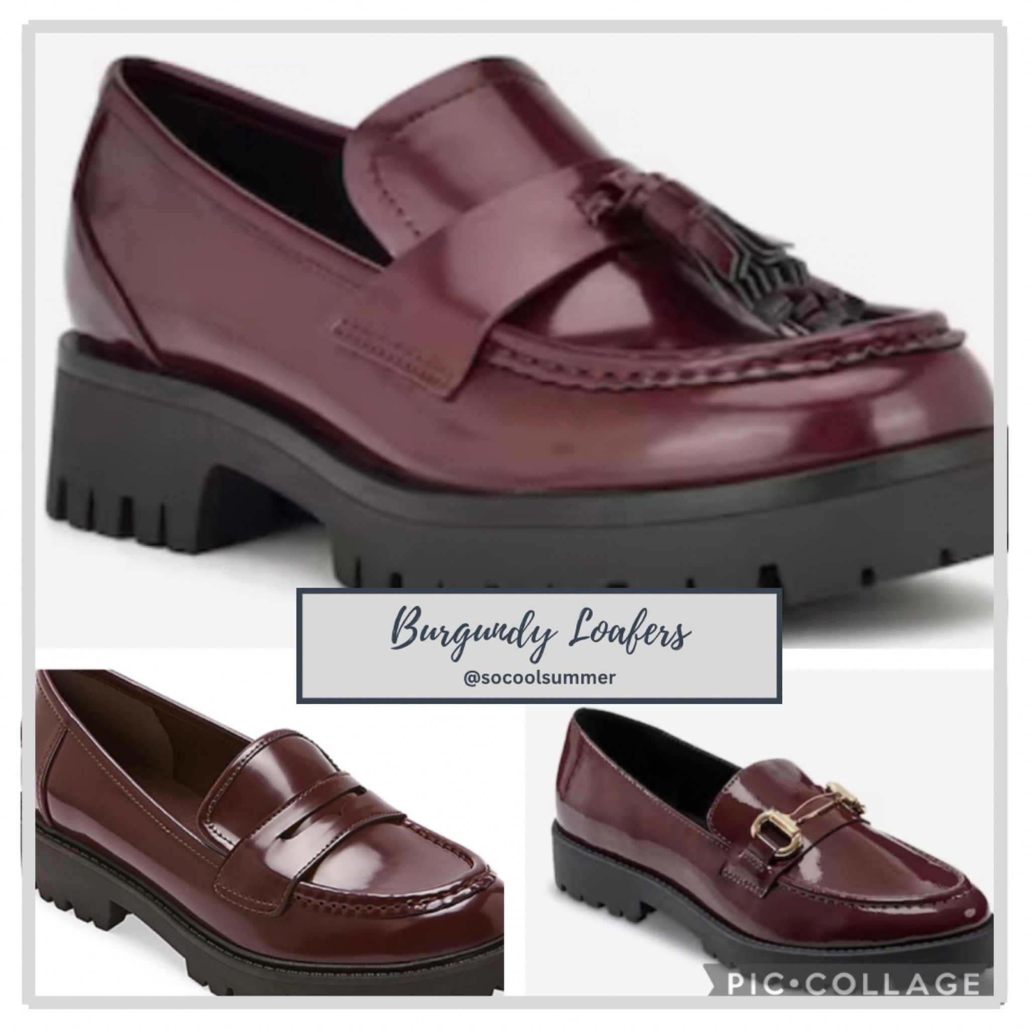 Burgundy lug sole loafers.  So comfy and a great way to elevate casual looks all winter long!

#LTKSeasonal #LTKsalealert #LTKshoecrush
