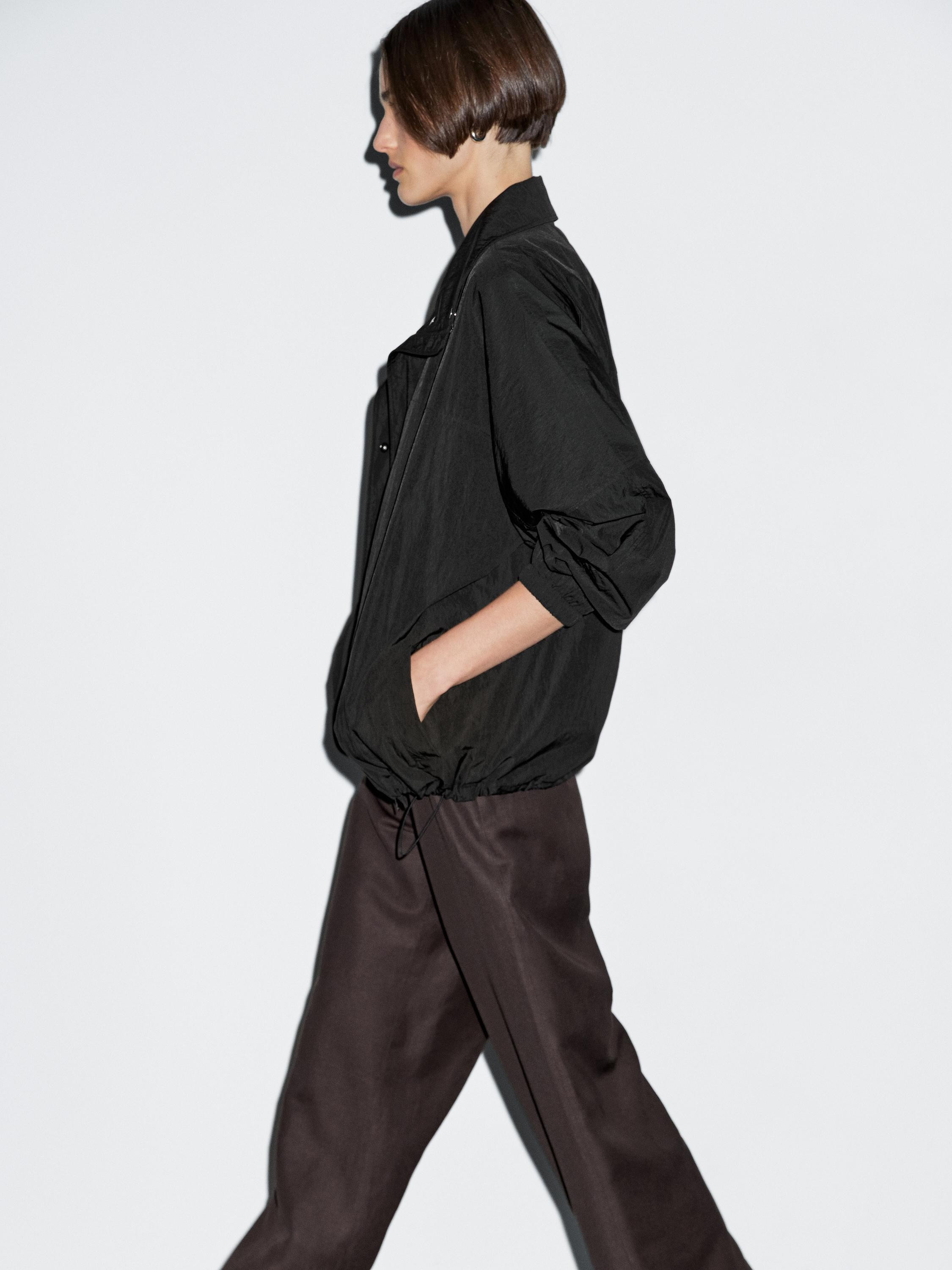 High neck technical puffer jacket · Black · Coats And Jackets | Massimo Dutti | Massimo Dutti US