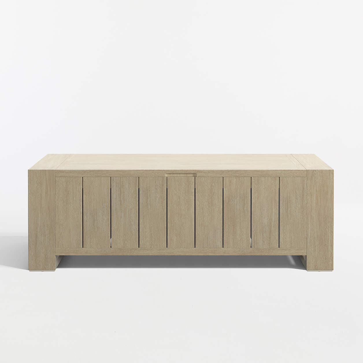 Mallorca 54" Wood Outdoor Storage Bench + Reviews | Crate & Barrel | Crate & Barrel