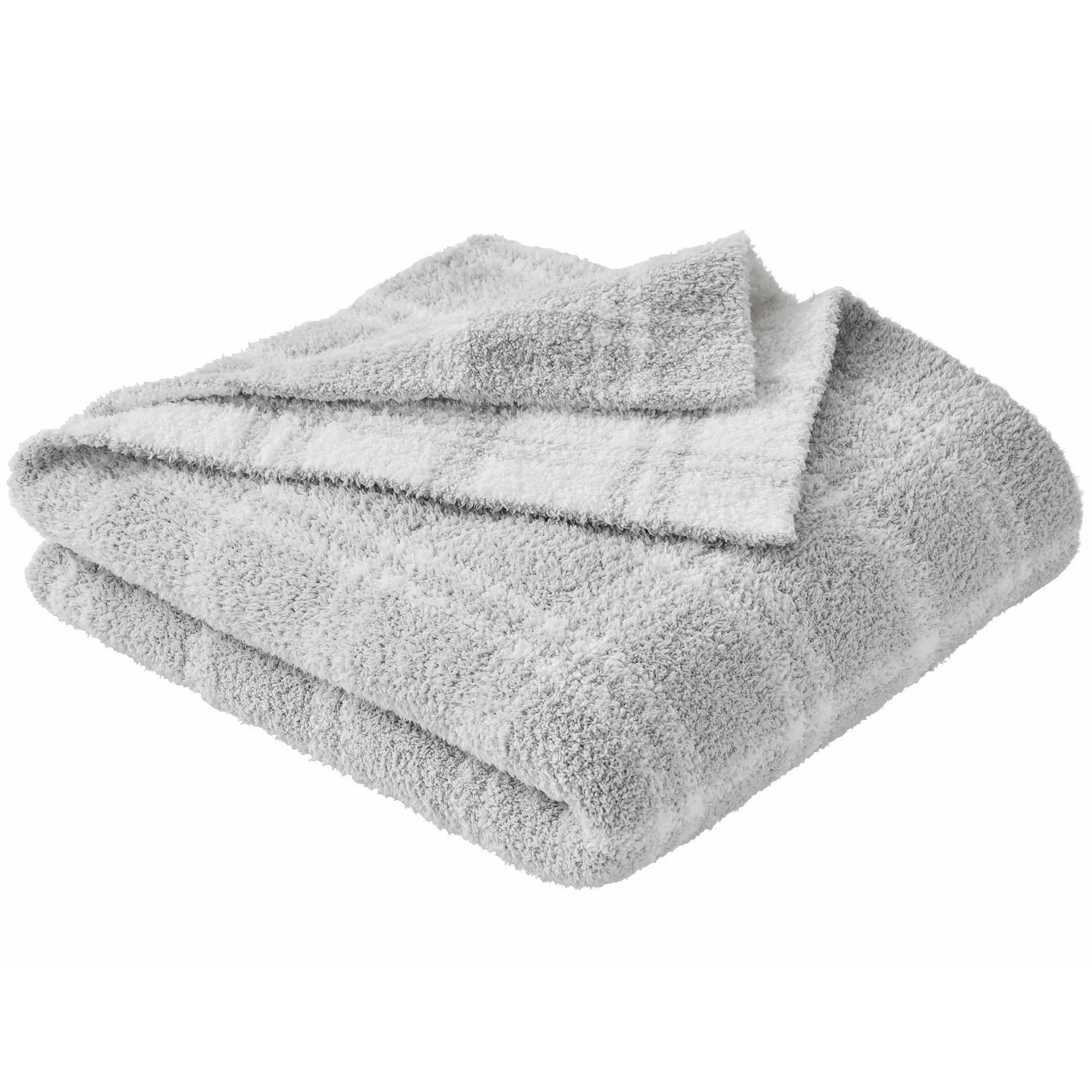 Better Homes & Gardens Gray Plaid 50X72" Cozy Knit Throw | Walmart (US)