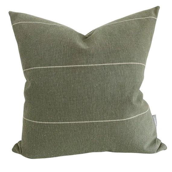 Forest Stripe | Dark Green Pillow Cover, Green Pillow Cover, Decorative Pillow, Designer Pillow C... | Etsy (US)