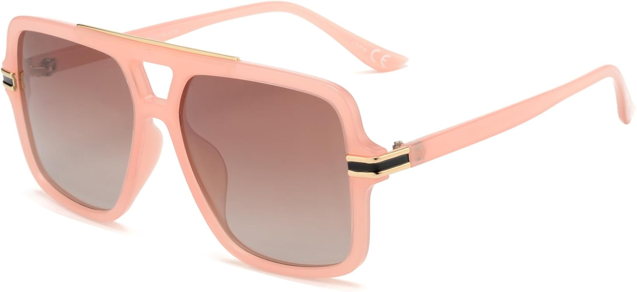 OUWEN Retro Oversized Polarized Square Sunglasses Womens Mens, Trendy Designer Big Rectangle Sun ... | Amazon (US)