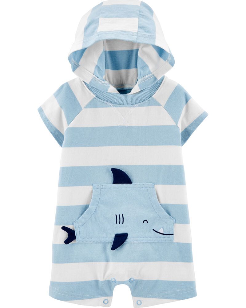 Striped Shark Jersey Romper | Carter's