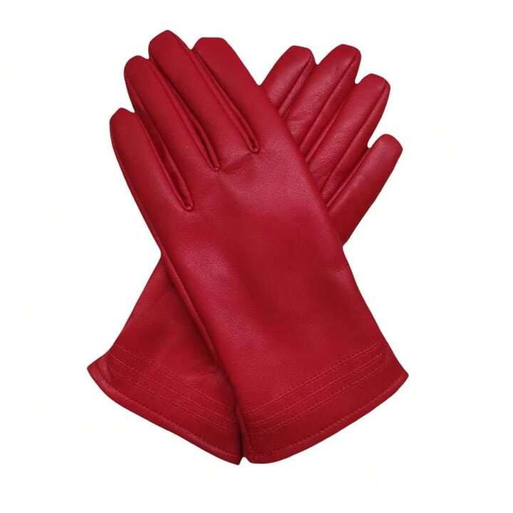 Christmas Red Plus Size Women Gloves With Elastic Lining, Black Soft Plush, Comfortable, Can Be W... | SHEIN