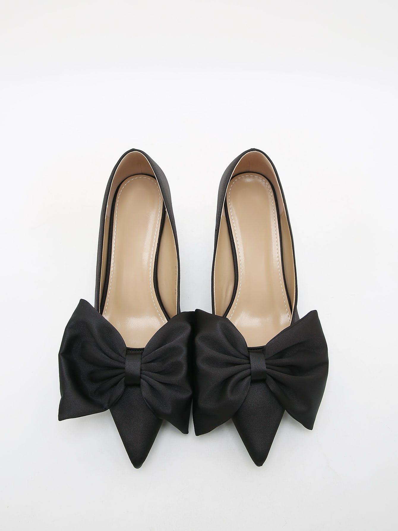 Bow Decor Point Toe Court Pumps | SHEIN