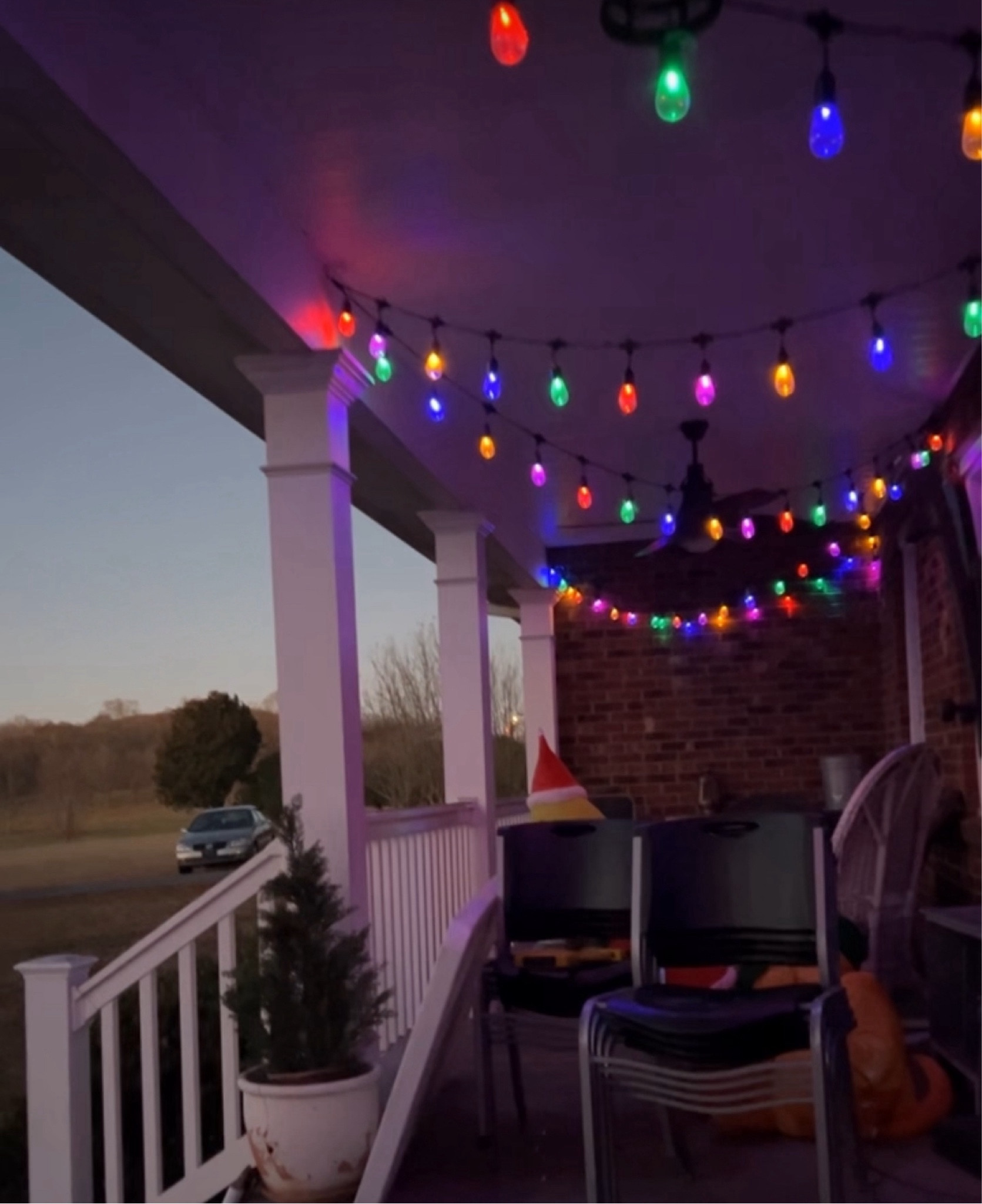 Warm White to multi colored cafe Edison bulb porch lights for Christmas and every day  

#LTKHoliday #LTKparties #LTKhome