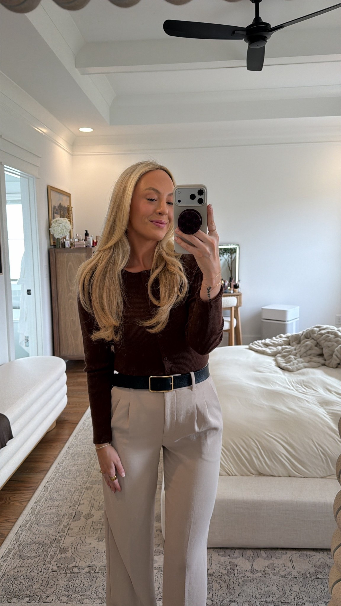 Easy elevated staples, perfect for a day of meetings 🫶🏻 my top and trousers are under $50!

#LTKSeasonal #LTKootd #LTKdayinmylife