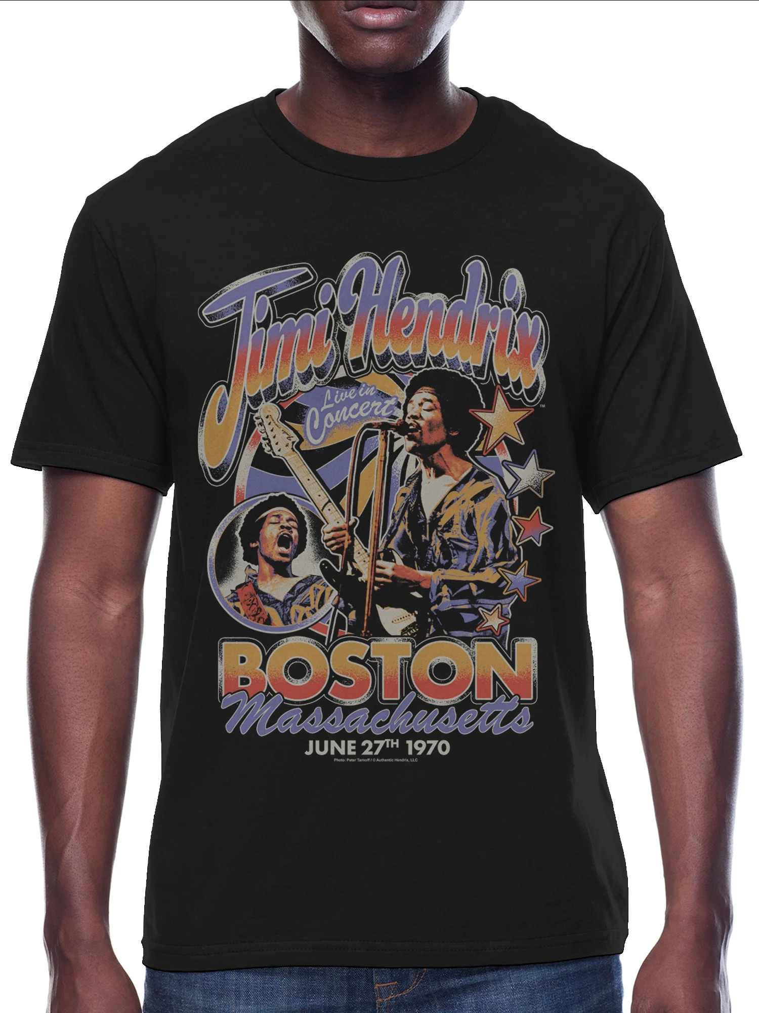 Jimi Hendrix, Men's & Big Men's Groovy Haze Graphic Tee Shirt, Sizes S-5XL | Walmart (US)