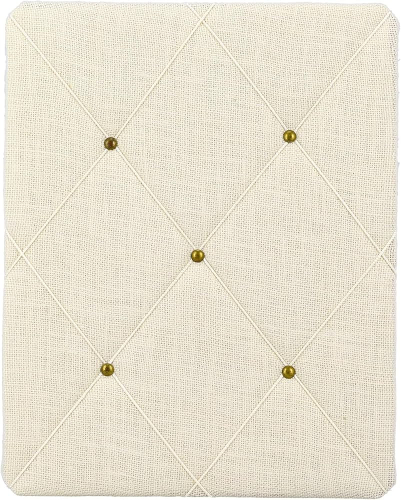 White Burlap Covered with Criss-Cross Twine Bulletin Picture & Memo Board, 11.75 x 15.75 | Amazon (US)
