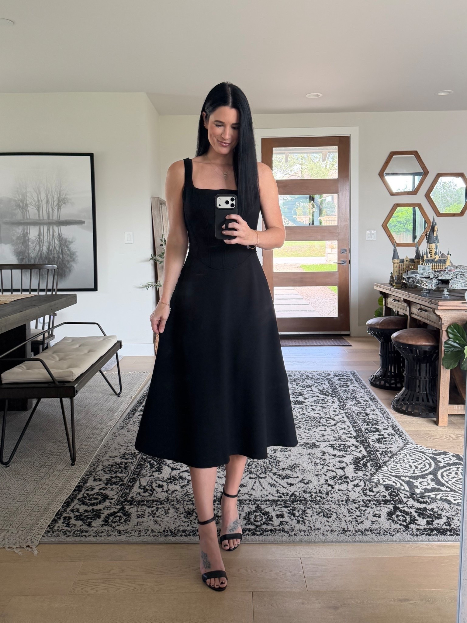 My ponte for and flare midi dress from SPANX just for marked down to $101 from $168! I’m in the size small but feel this dress runs a tad big so I suggest sizing down. Comes in 3 colors.

#LTKSaleAlert #LTKOver40 #LTKTall