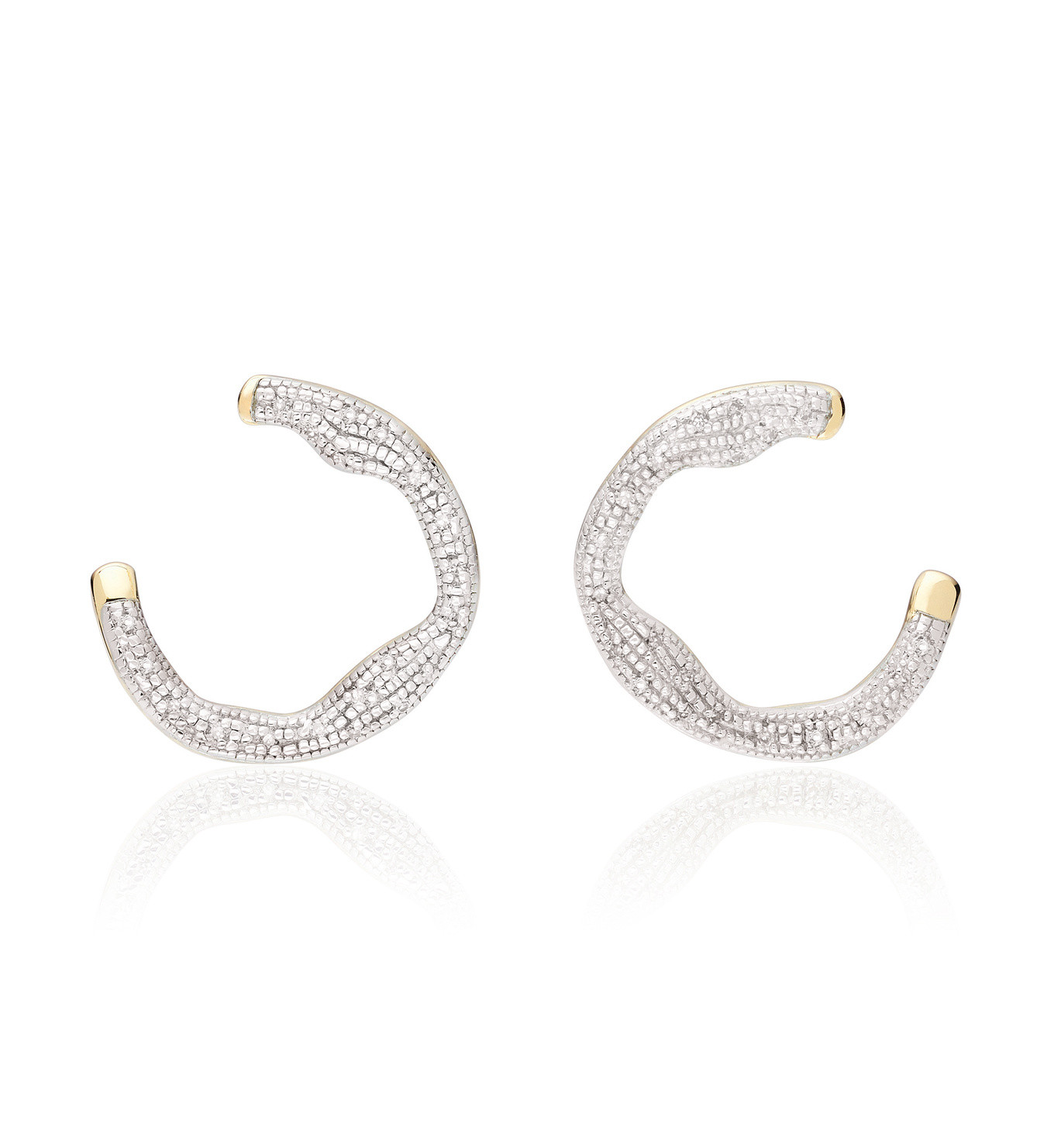 Riva Diamond Circle Wrap Earrings | Monica Vinader (Global)