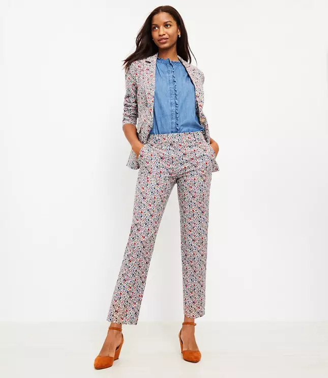 Riviera Slim Pants in Floral | LOFT