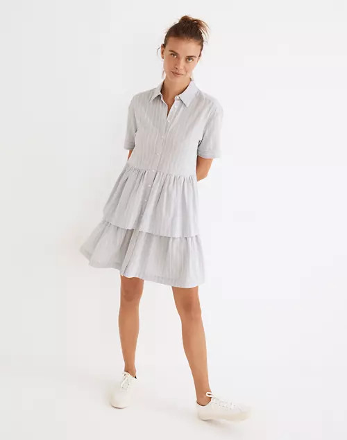 Tiered Resort Shirtdress in Stripe | Madewell