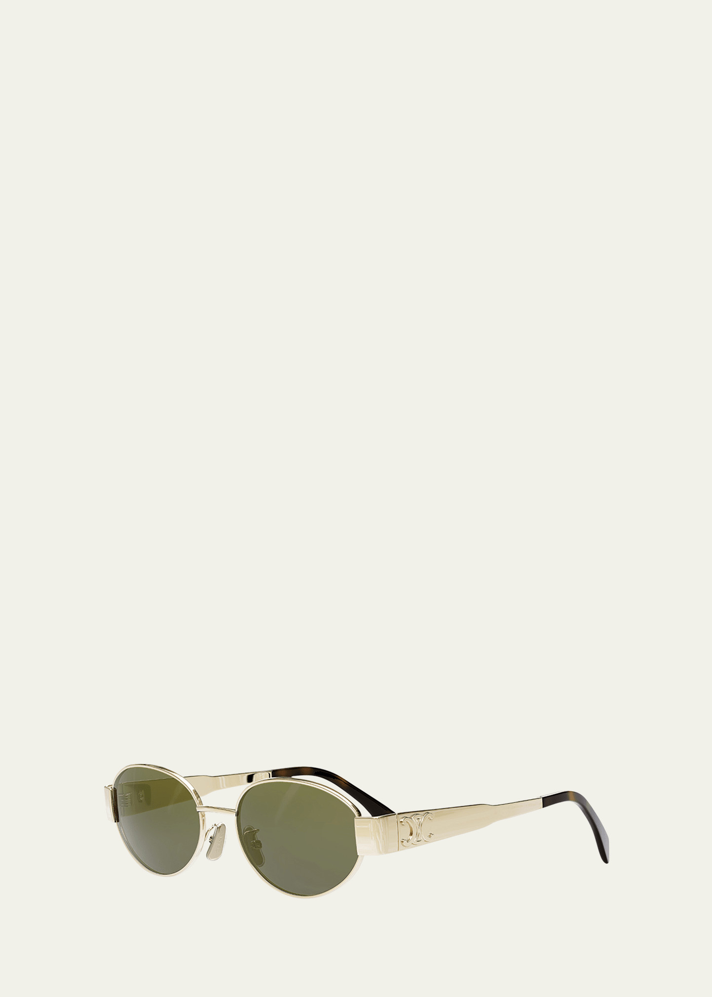 Triomphe Oval Metal Sunglasses | Bergdorf Goodman