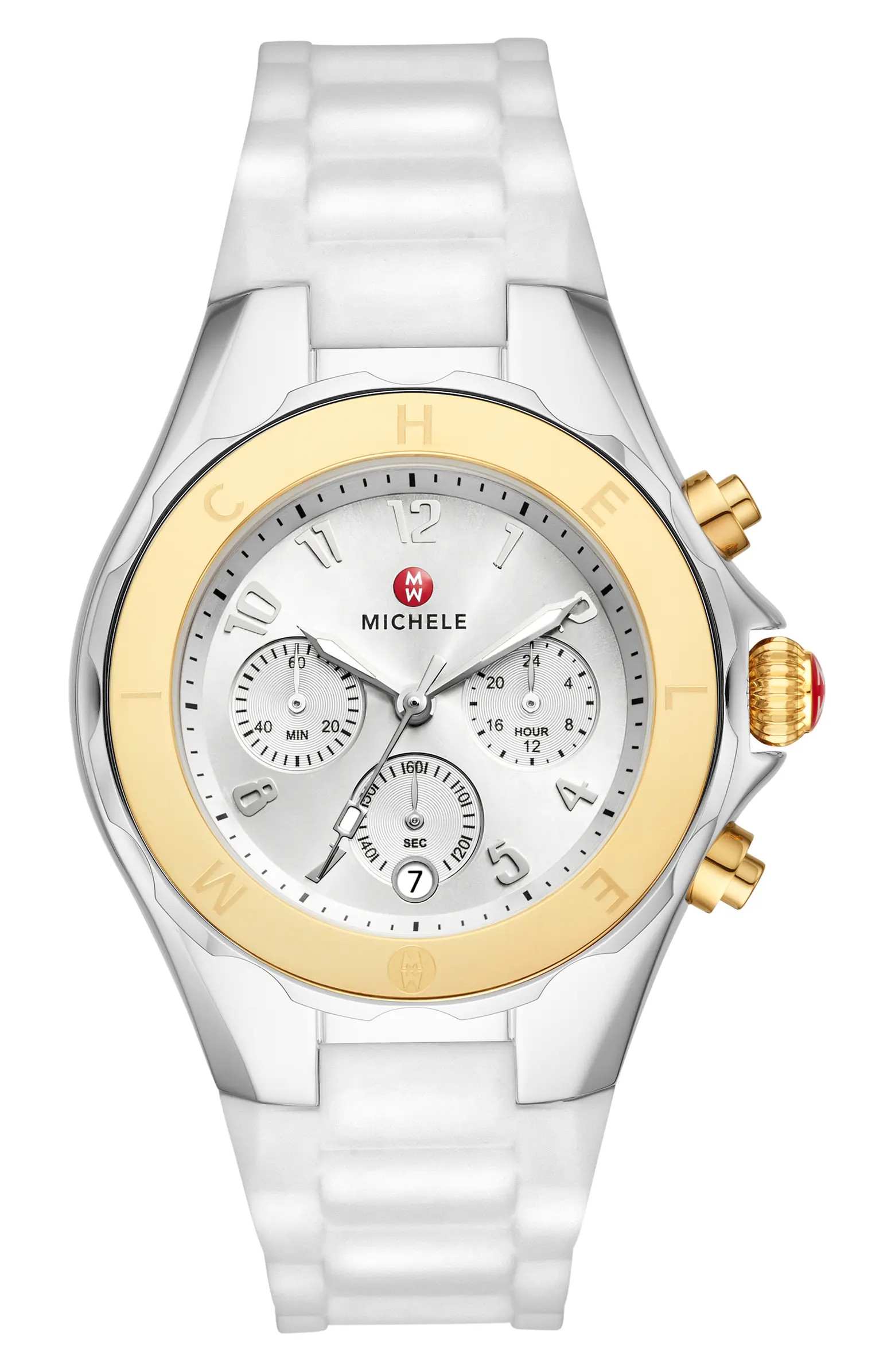 MICHELE Jellybean Silicone Strap Watch, 38mm | Nordstromrack | Nordstrom Rack