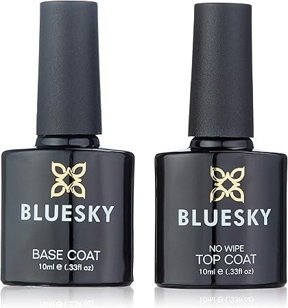 Bluesky No Wipe Top Coat and Soak Off Base Coat Bundle, 10 ml (Requires Drying Under UV or LED La... | Amazon (UK)