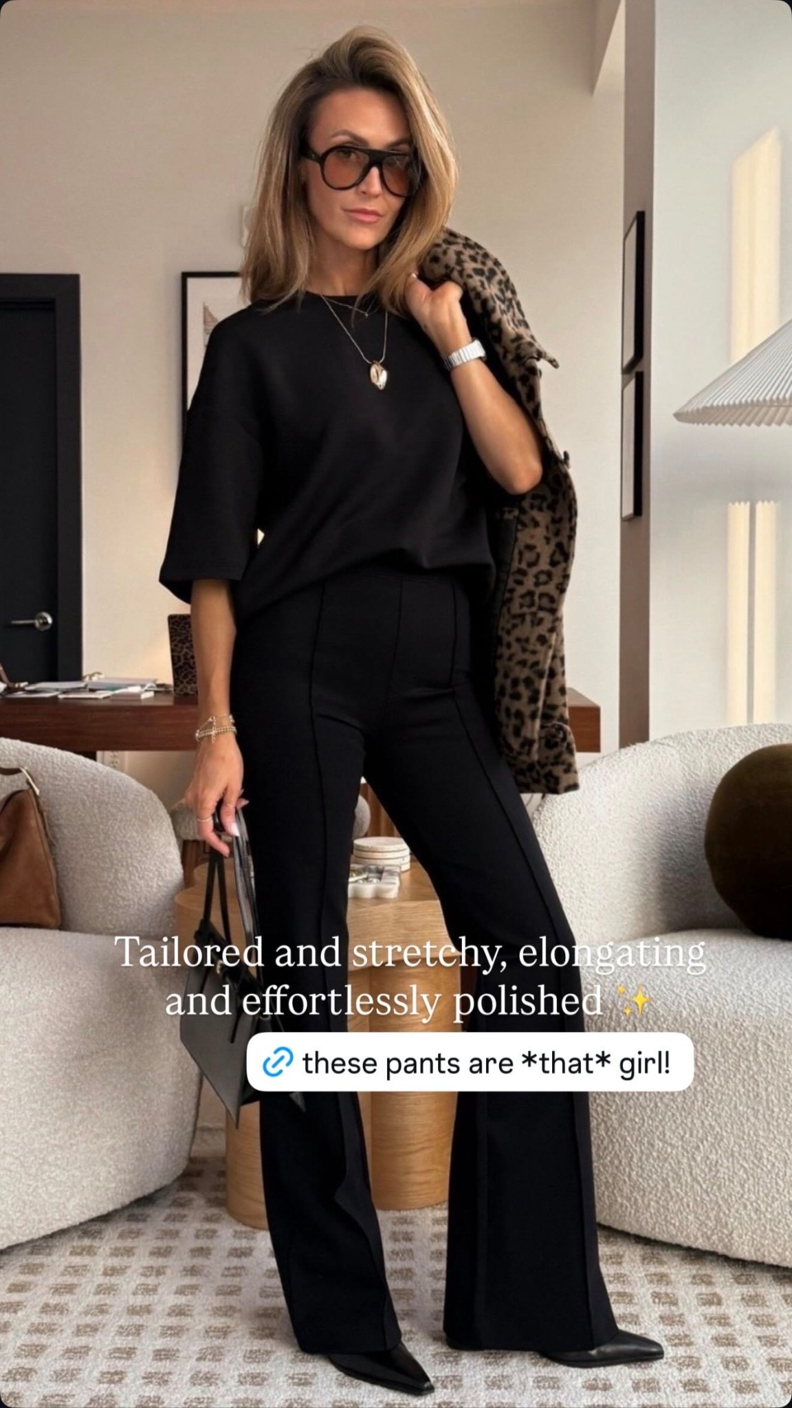 The flare pants that elongated the legs and gives the illusion of a few extra inches! Paired with the air essentials tee in small 
Linking a couple of leopard printed jackets I found! 
Code: KARINAXSPANX for first time shoppers on the pants and tee! 

#LTKootd #LTKOver40 #LTKWorkwear