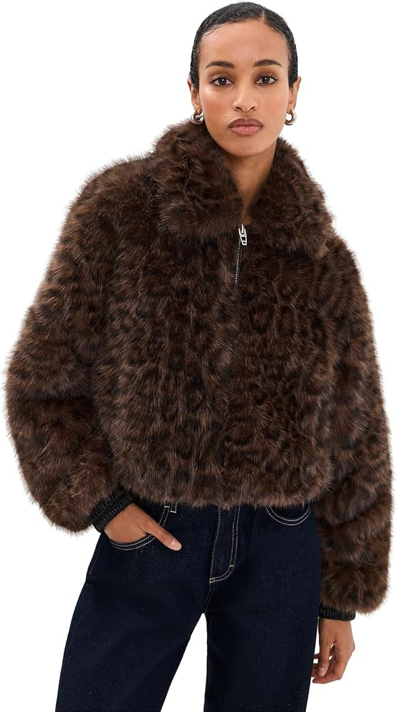 [BLANKNYC] Womens Animal Print Faux Fur Jacket | Amazon (US)