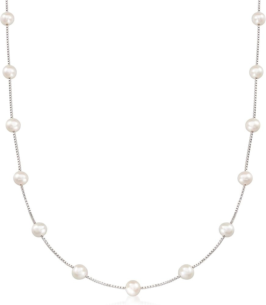 Ross-Simons 6-6.5mm Cultured Pearl Station Necklace | Amazon (US)