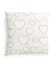 20x20 Hearts Beaded Pillow | Marshalls