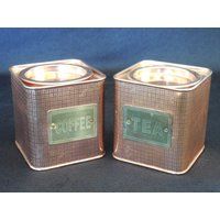 Square Copper Coffee & Tea Canisters, Stainless Interior | Etsy (US)