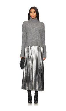ALLSAINTS Spark Dress in Grey Marl & Silver from Revolve.com | Revolve Clothing (Global)
