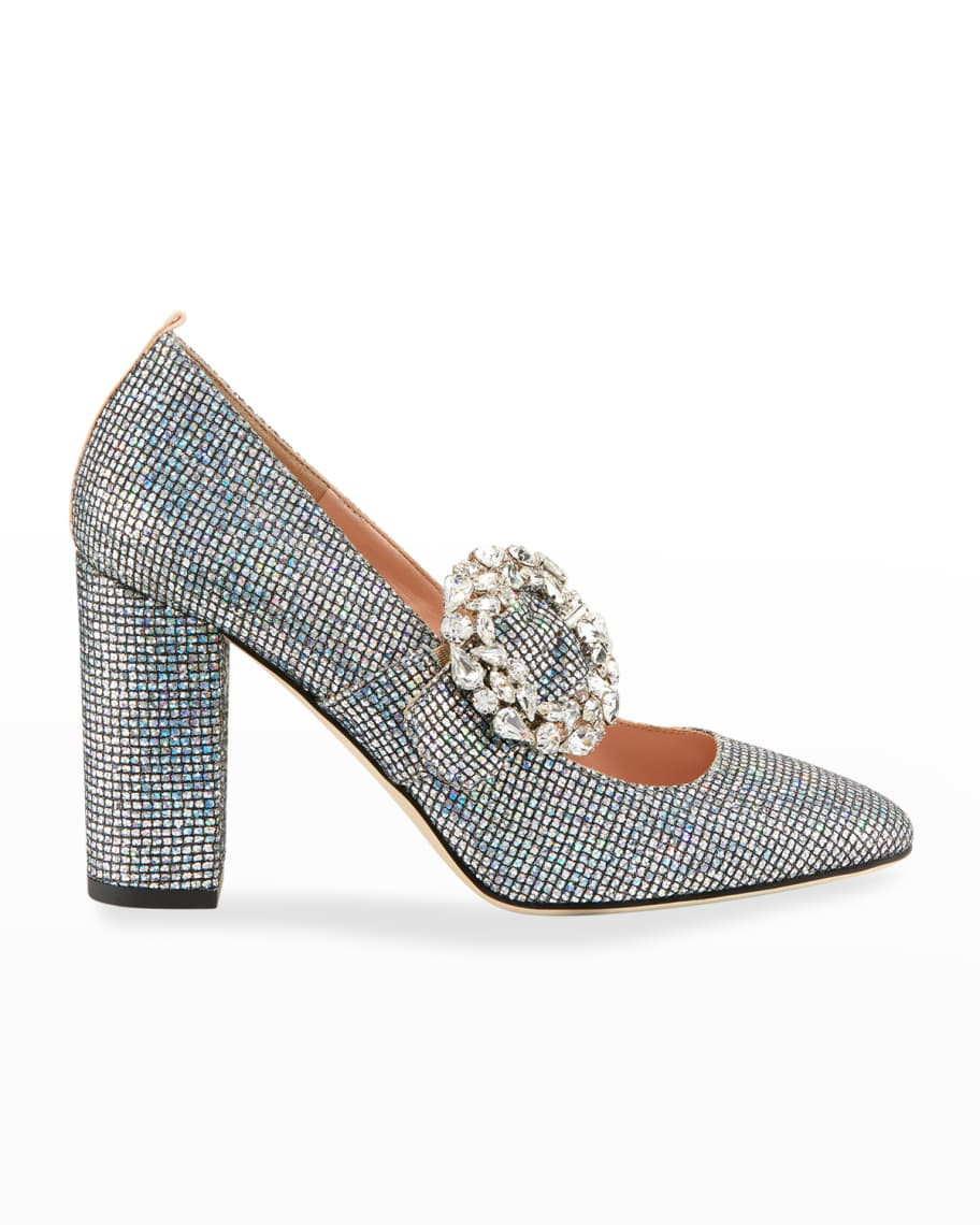 SJP by Sarah Jessica Parker Celine Embellished Sparkle Mary Jane High-Heel Pumps | Neiman Marcus