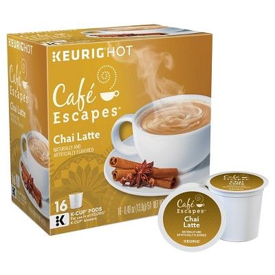 Café Escapes Chai Latte Specialty Beverage - Keurig K-Cup Pods - 16ct | Target