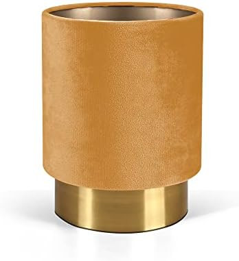 Mid Century Modern Bedside Table Lamp, Small Brass Lamp Bedroom Lamps for Nightstand, Cute Orange an | Amazon (US)