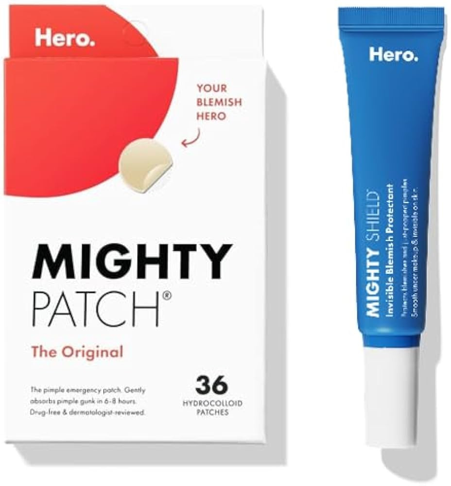Mighty Patch Original Pimple Patch and Mighty Shield Liquid Patch Invisible Blemish Protectant Bu... | Amazon (US)