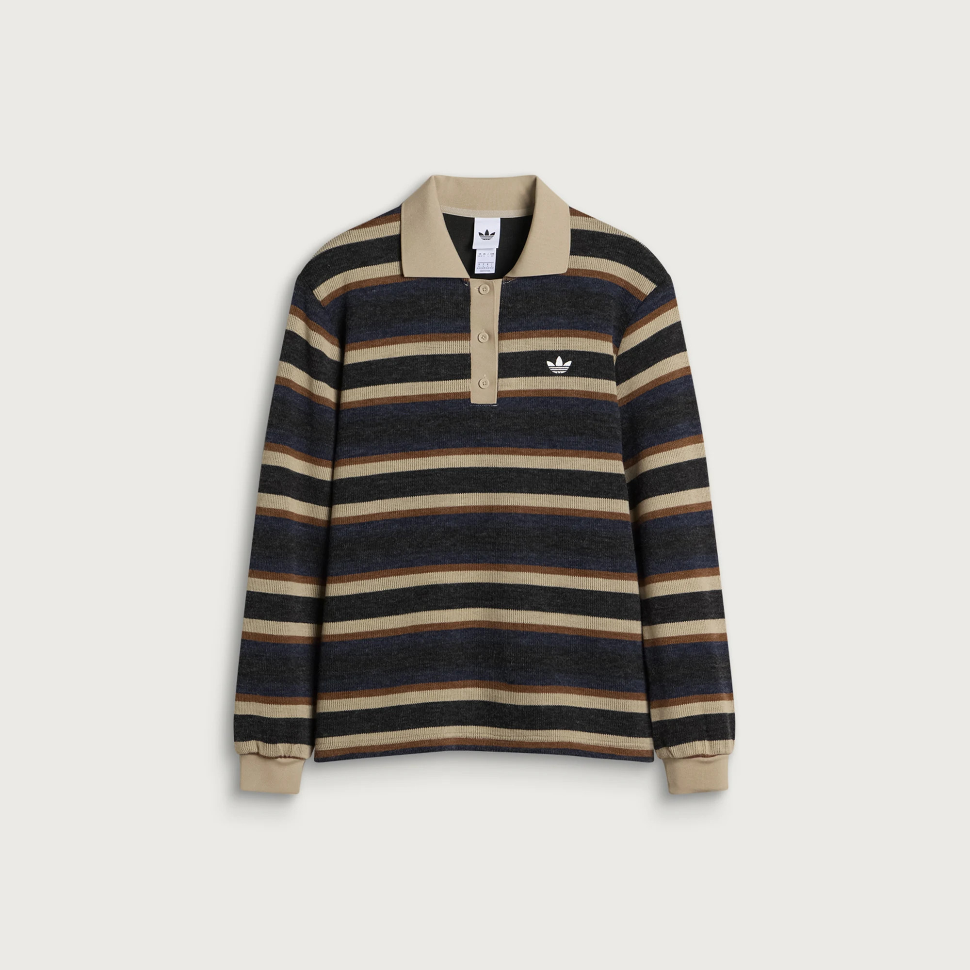 adidas Striped Polo Knit JumperBlack | END. Clothing