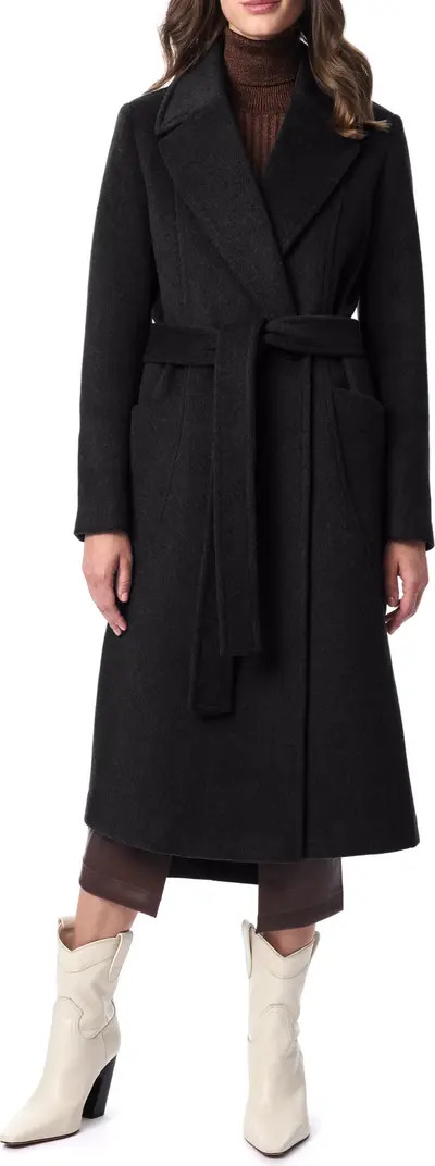 Belted Wool Blend Longline Coat | Nordstrom