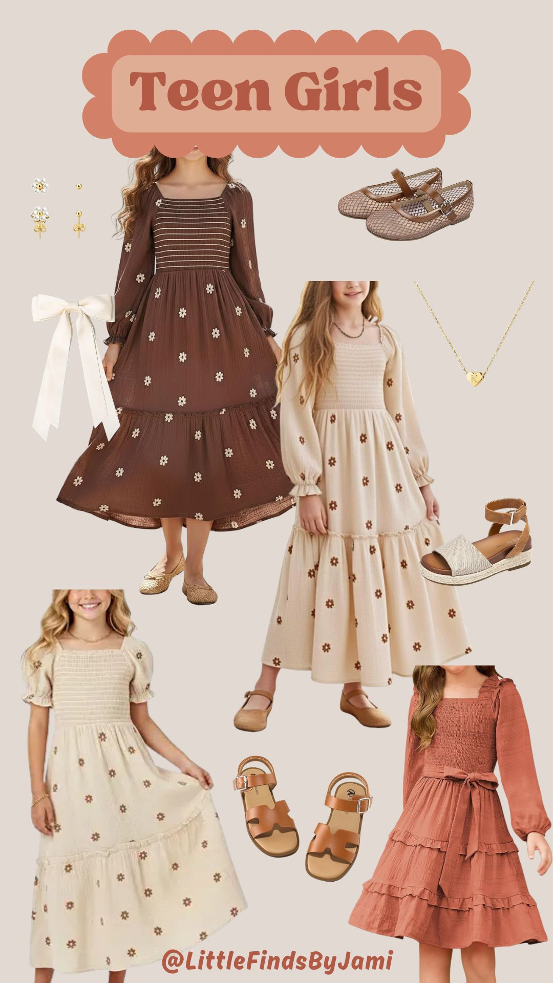 Girls dress for family pictures. Fall spring dresses. Photos. Teen tween girl favorites on Amazon.

#LTKKids #LTKmomlife #LTKSeasonal