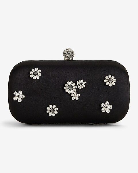 Rhinestone Flower Embellished Clasp Clutch | Express