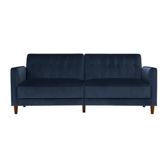 DHP Iris Blue Velvet Contemporary/Modern Velvet Full Futon | Lowe's