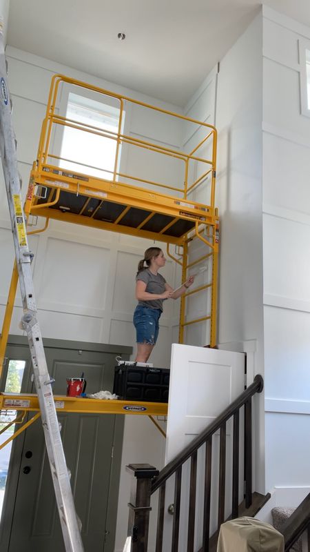 Rent or buy scaffolding to replace lights or paint a 2 story entryway!

#LTKhome