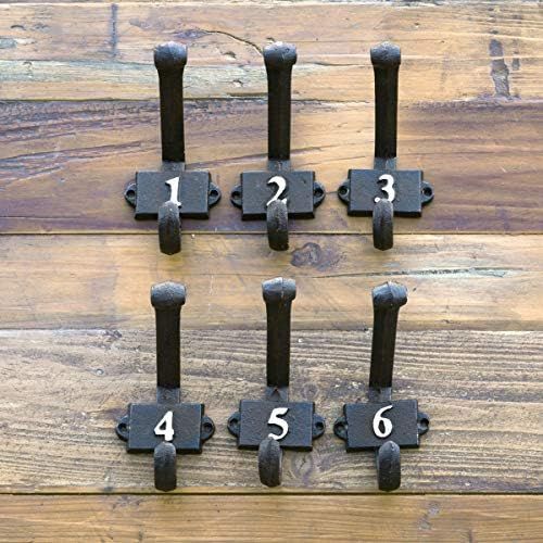 Park Hill Collection EAC82048 Numerical Hooks 1 to 6, Set of 6, 4-inch Height | Amazon (US)