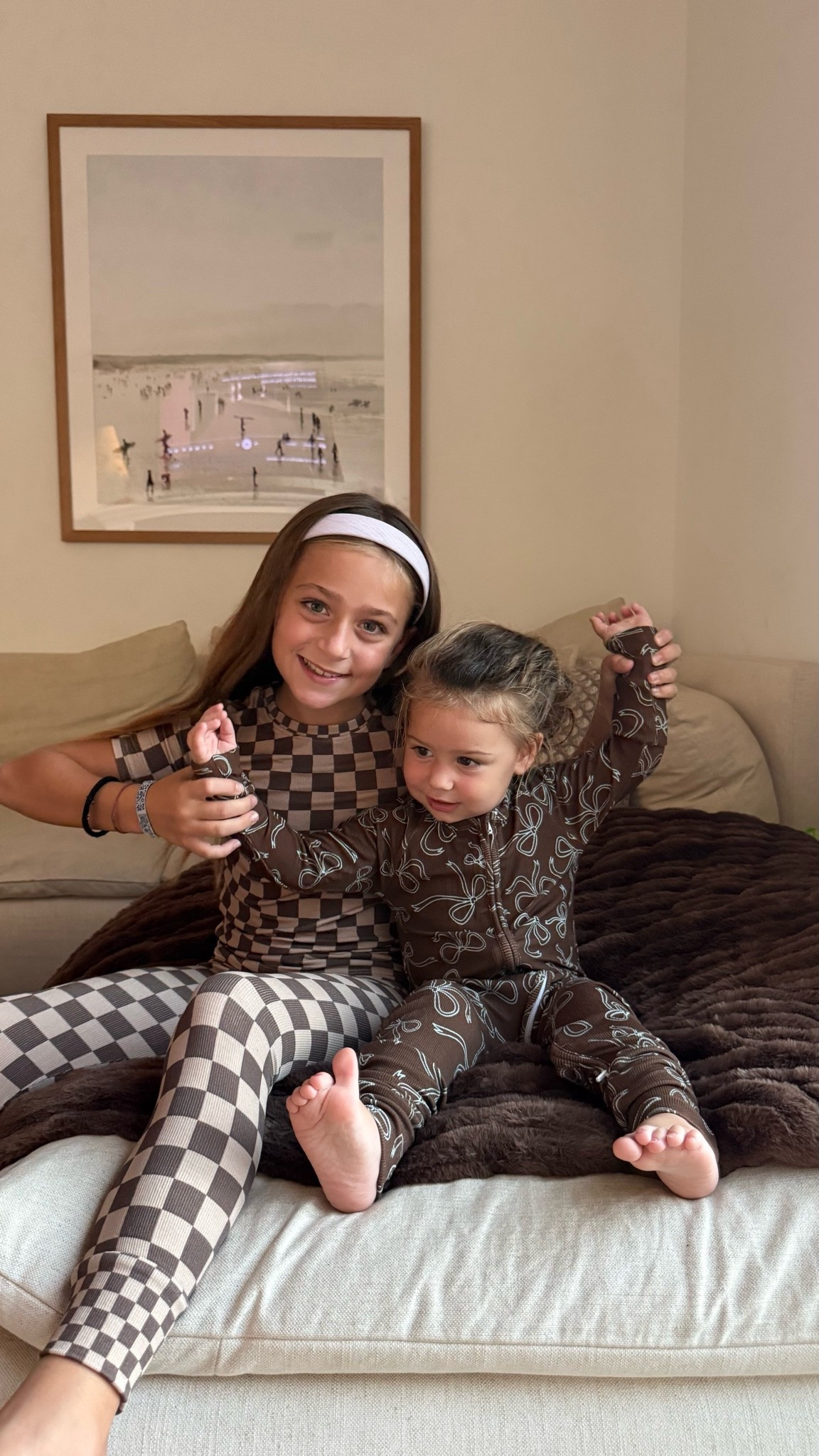 Fall home blanket and pj for kids