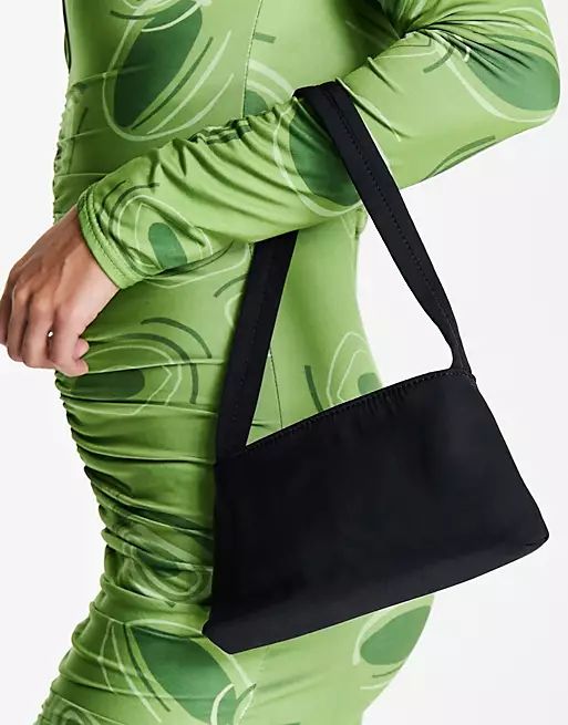 ASOS DESIGN mini shoulder bag in black nylon | ASOS (Global)