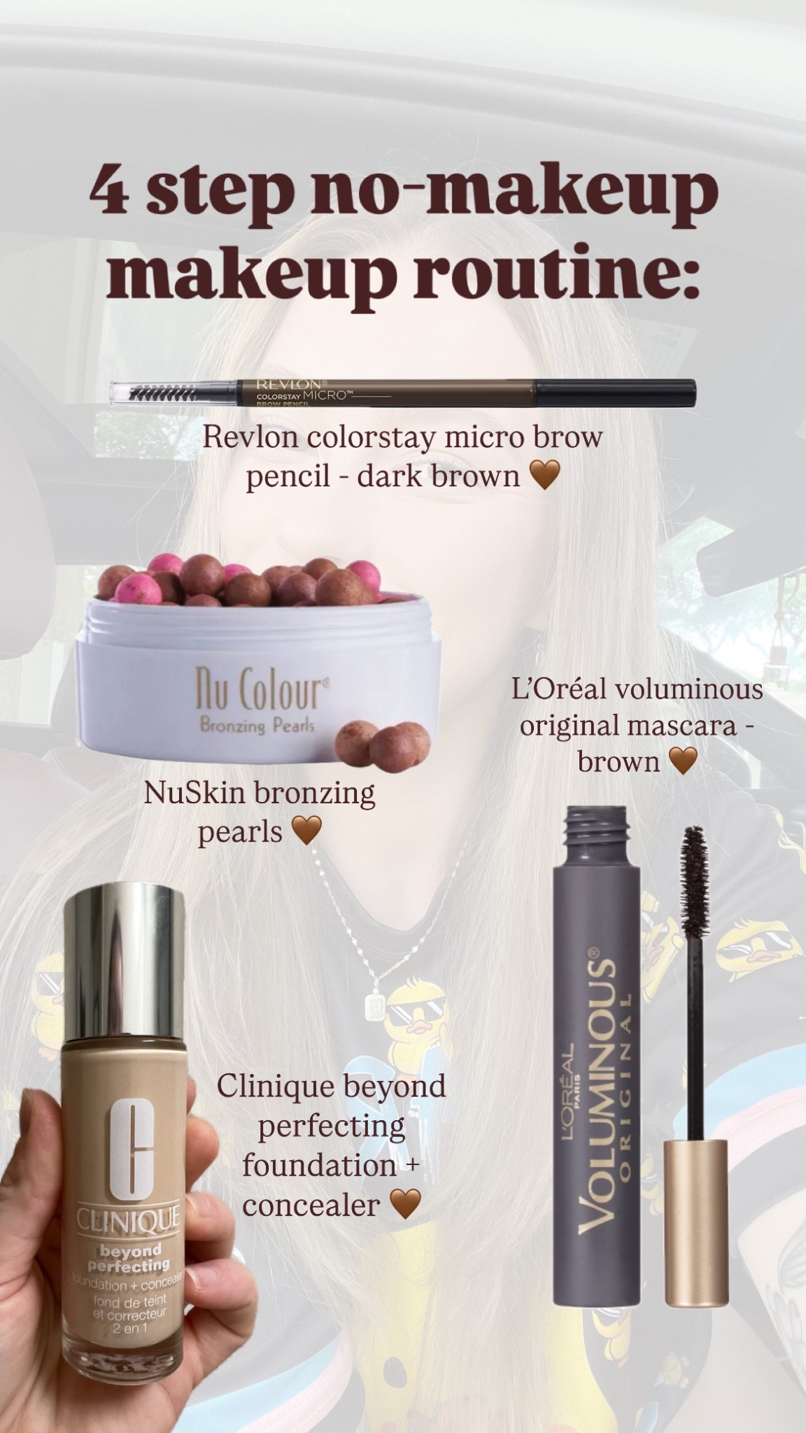 4 simple steps to the most natural, glowy, no-makeup makeup routine ✨🤭🤎😍