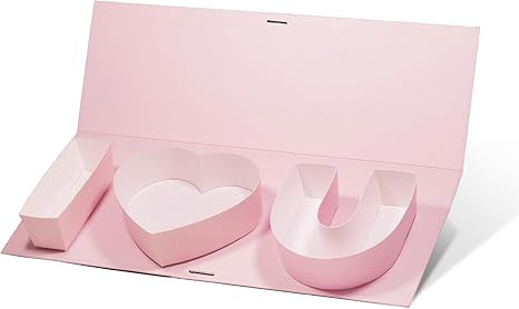 Geoto 17.3 x 6 x 2 inches Creative Design I Love You Letter Shaped Cardboard Valentine's Day Love... | Amazon (US)