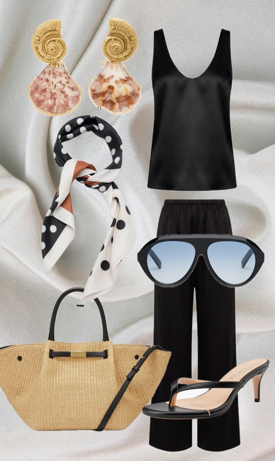 YES-It’s ok to wear black in summer! How??light fabric + summer textures + light accessories= look like a million🙌




Summer outfits / vacation outfits / satin pants / travel outfits

#LTKootd #LTKTravel #LTKOver40