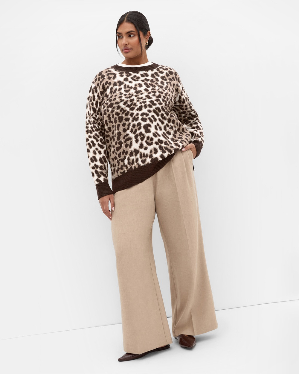 City Chic - Leopard Jumper - Jumpers & Cardigans (Brown) Leopard Jumper | THE ICONIC (AU & NZ)