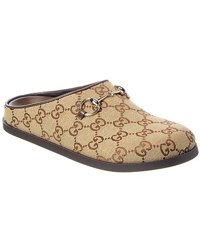 Horsebit GG Canvas Mule | Gilt & Gilt City