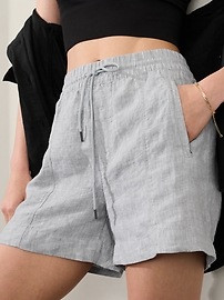 Retreat Linen Mid Rise Short | Athleta